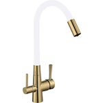 Смеситель для кухни Savol с подключением фильтра, бронза/белый (S-L1806C-02)