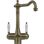 Смеситель для кухни Seaman Visconti с подключением фильтра, античная латунь (SSL-7517-AB)