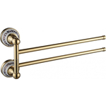 Полотенцедержатель поворотный Savol серия 68b двойной, золото (S-06802B)