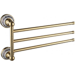 Полотенцедержатель поворотный Savol серия 68b тройной, золото (S-06803B)