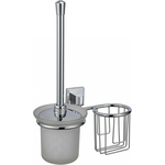 Ершик для унитаза Savol серия 95 с держателем освежителя, хром/стекло матовое (S-L09594)