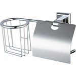 Держатель туалетной бумаги и освежителя Savol серия 95 с крышкой, хром (S-R09551)