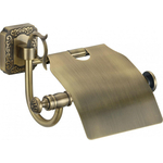 Держатель туалетной бумаги Savol серия 64 с крышкой, бронза (S-006451)