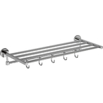 Полка для полотенец Savol серия 87 50 см, 5 крючков, хром (S-508745)