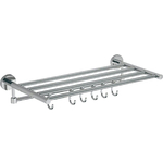 Полка для полотенец Savol серия 87 60 см, 6 крючков, хром (S-608745)