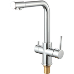 Смеситель для кухни D-Lin с подключением фильтра, сатин (H159315-1)