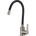 Смеситель для кухни D-Lin с гибким изливом, черный/сатин (H155316-1)