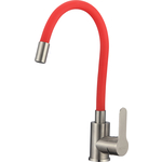 Смеситель для кухни D-Lin с гибким изливом, красный/сатин (H155316-4)