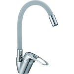 Смеситель для кухни D-Lin с гибким изливом, серый (D150628-2C)