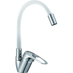 Смеситель для кухни D-Lin с гибким изливом, белый (D150628-3C)