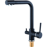 Смеситель для кухни D-Lin с подключением фильтра, черный (D159315-1A)