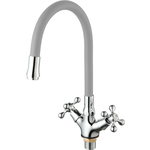 Смеситель для кухни D-Lin с гибким изливом, хром/серый (D153810-2)