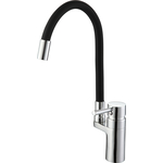 Смеситель для кухни D-Lin с гибким изливом, хром/черный (D157315-1)