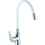 Смеситель для кухни D-Lin с гибким изливом, белый (D155302-3)