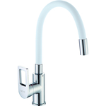 Смеситель для кухни D-Lin с гибким изливом, белый (D155308-3)