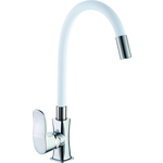 Смеситель для кухни D-Lin с гибким изливом, белый (D155318-3)