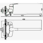 Смеситель для ванны D-Lin универсальный, хром (D149308)
