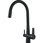 Смеситель для кухни D-Lin с подключением фильтра, черный (D159317-4A)