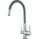 Смеситель для кухни D-Lin с подключением фильтра, хром/серый (D159317-2)