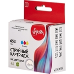 Картридж Sakura 3YM74AE (№653 Tri-colour) для HP, триколор, 11 мл., 600 к.
