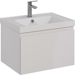 Тумба с раковиной Lemark Veon Mini 60х45 белый глянец (LM02VM60T, 641587)