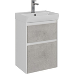 Тумба с раковиной Lemark Combi 50х35 бетон/белый глянец (LM03C50T-Beton, 551353)