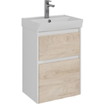 Тумба с раковиной Lemark Combi 50х35 дуб кантри/белый глянец (LM03C50T-dub, 551353)