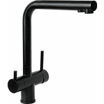 Смеситель для кухни Славен Город с подключением фильтра, черный (СЛ-ОД-Д77)
