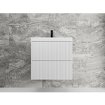 Тумба под раковину Style line Стокгольм 60х45 белый рифленый софт (ЛС-00002307)