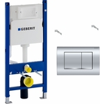 Инсталляция для унитаза Geberit Duofix Delta с кнопкой смыва хром (458.163.21.1)