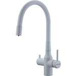 Смеситель для кухни Paulmark Salix с подключением фильтра, белый матовый (Sa213419-431)