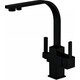 Смеситель для кухни ZorG Sanitary с подключением фильтра, черный матовый (ZR 332 YF BLACK)