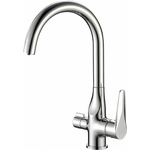 Смеситель для кухни ZorG Steel Hammer с подключением фильтра, хром (SH 910 CR)