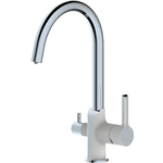 Смеситель для кухни Haiba HB805-8 с подключением фильтра, белый/хром (HB76805-8)