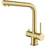 Смеситель для кухни Timo Saona с подключением фильтра, золото матовое (2396/17F)