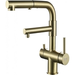 Смеситель для кухни ZorG Inox с подключением фильтра, бронза (SZR-3216 BRONZE)
