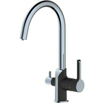 Смеситель для кухни Haiba HB805-7 с подключением фильтра, черный матовый/хром (HB76805-7)