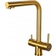 Смеситель для кухни ZorG Inox с подключением фильтра, бронза (SZR-7039 BRONZE)