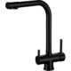 Смеситель для кухни ZorG Sanitary с подключением фильтра, черный матовый (ZR 348 YF BLACK)