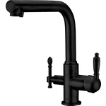 Смеситель для кухни ZorG Sanitary с подключением фильтра, черный матовый (ZR 313 YF-33 BLACK)