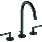 Смеситель для раковины Kludi Nova Fonte на 3 отверстия, с донным клапаном, черный матовый (201433915)