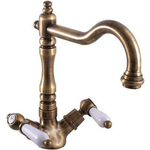 Смеситель для раковины Rav Slezak Morava retro с донным клапаном, бронза (MK521.5/8SM)