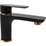 Смеситель для раковины Rav Slezak Vltava черный матовый/золото (VT426.5CMATZ)