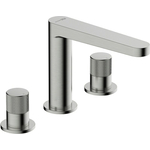 Смеситель для раковины Wasserkraft Tauber на 3 отверстия, никель (6435)