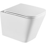 Унитаз подвесной безободковый Lemark Florex сиденье микролифт, смыв Торнадо 3.0, белый глянец (9614001)