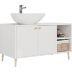 Тумба с раковиной Dreja Luno 100х50 белый глянец (99.2003, 641266)