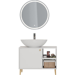 Мебель для ванной Dreja Luno 80х50 белый глянец