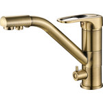 Смеситель для кухни ZorG Steel Hammer SH 321 BRONZE с подключением фильтра, бронза