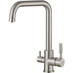 Смеситель для кухни ZorG Steel Hammer SH 715 SATIN с подключением фильтра, сатин