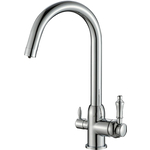 Смеситель для кухни ZorG Steel Hammer SH 723 CR с подключением фильтра, хром